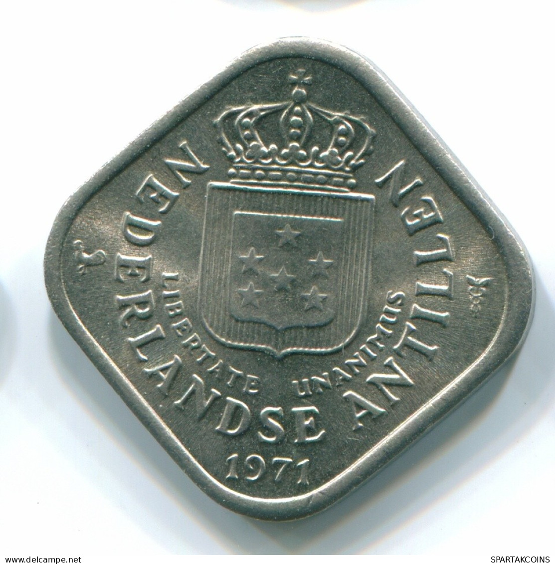 5 CENTS 1971 NIEDERLÄNDISCHE ANTILLEN Nickel Koloniale Münze #S12208.D.A - Niederländische Antillen