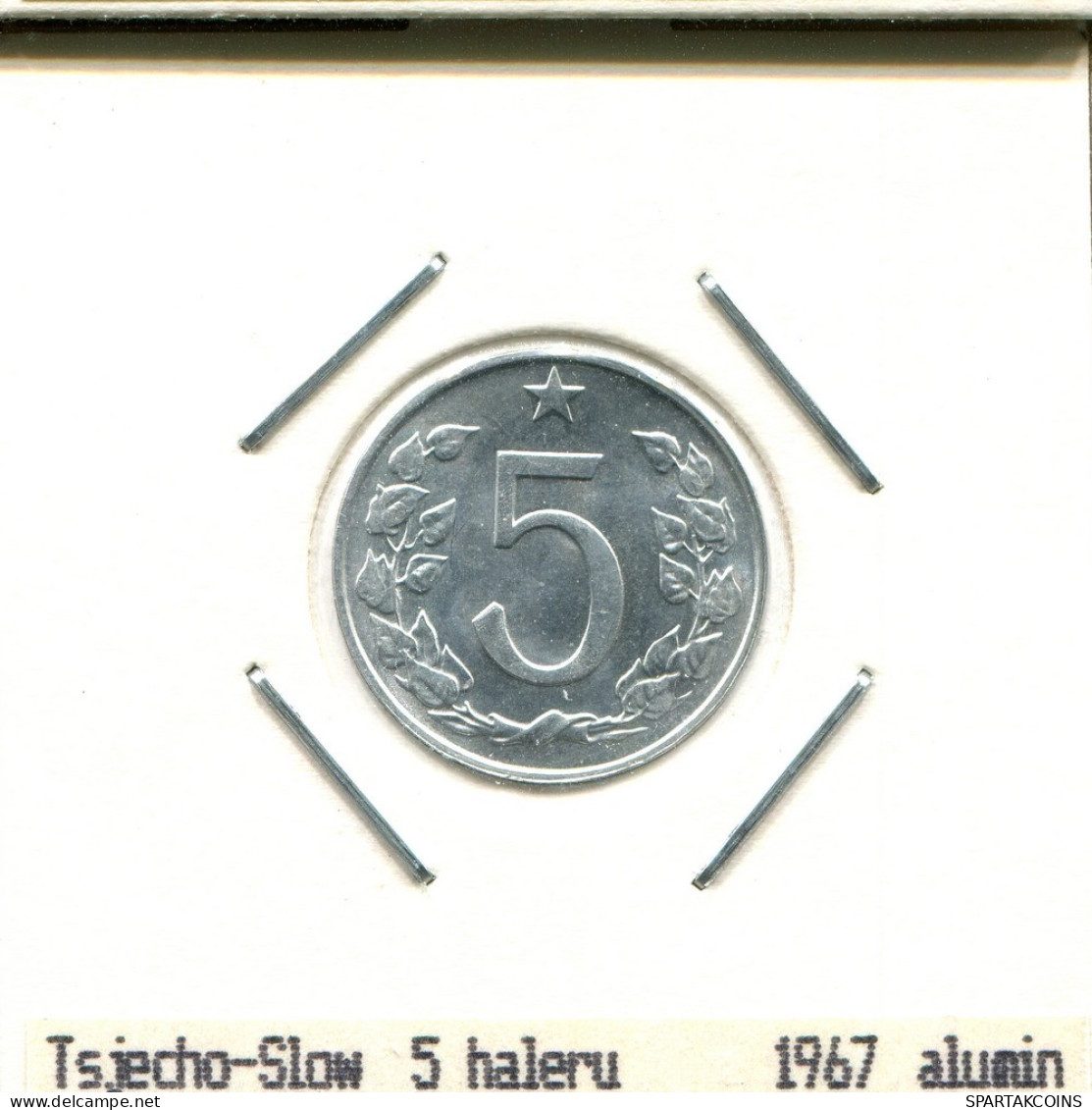 5 HALERU 1967 TCHÉCOSLOVAQUIE CZECHOSLOVAQUIE SLOVAKIA Pièce #AS525.F.A - Tschechoslowakei