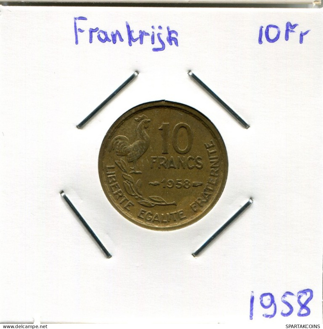 10 FRANCS 1958 FRANCE Pièce Française #AM661.F.A - 10 Francs