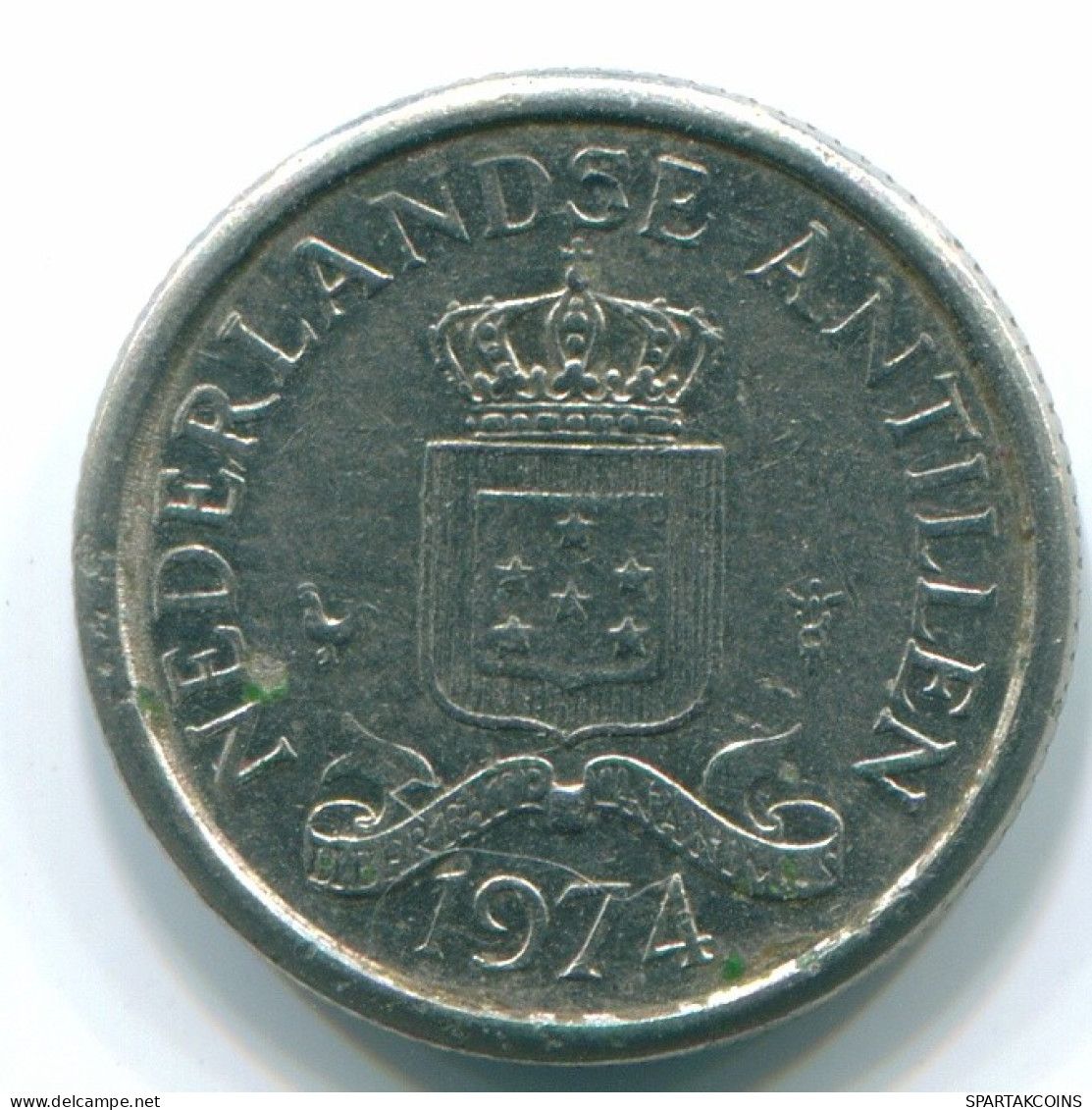 10 CENTS 1974 NIEDERLÄNDISCHE ANTILLEN Nickel Koloniale Münze #S13509.D.A - Netherlands Antilles