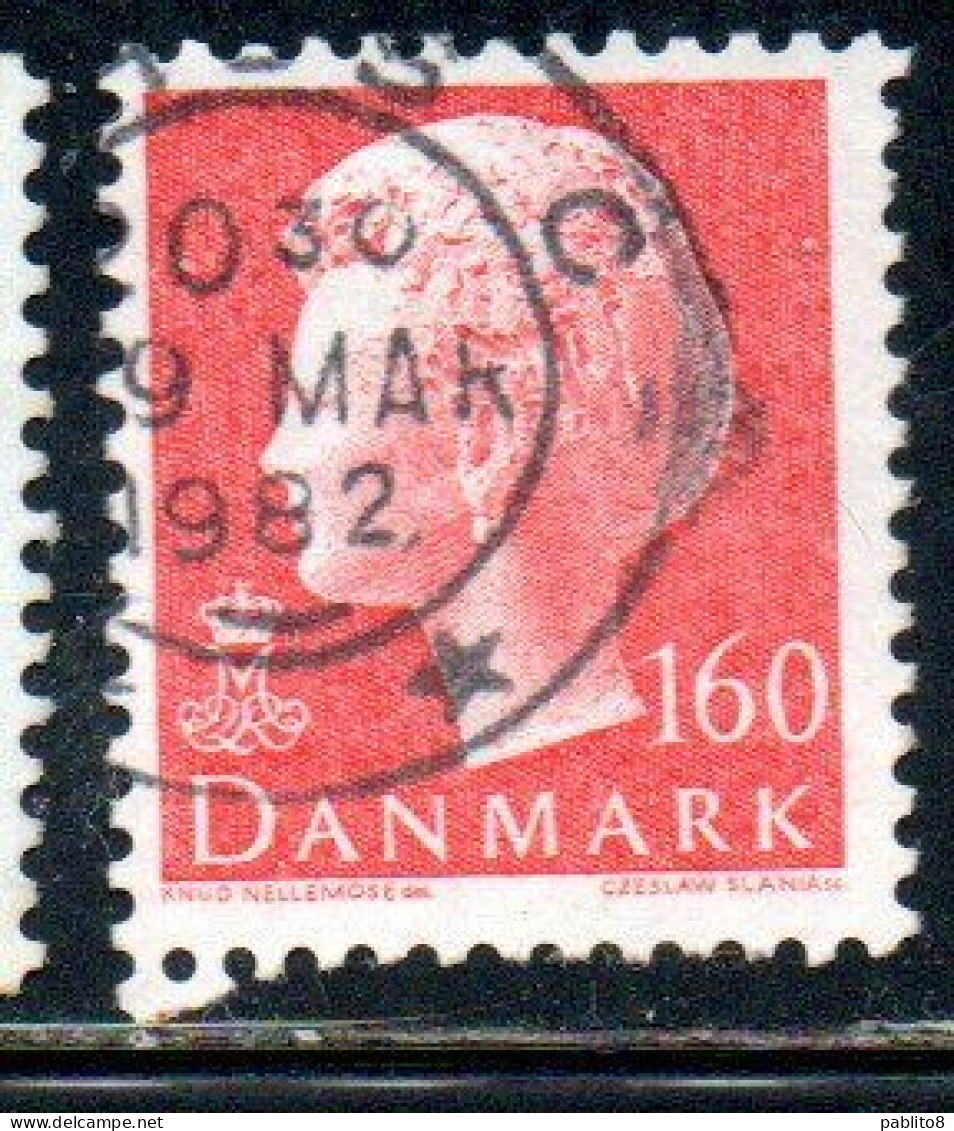 DANEMARK DANMARK DENMARK DANIMARCA 1979 1982 1981 QUEEN MARGRETHE 160o USED USATO OBLITERE' - Used Stamps