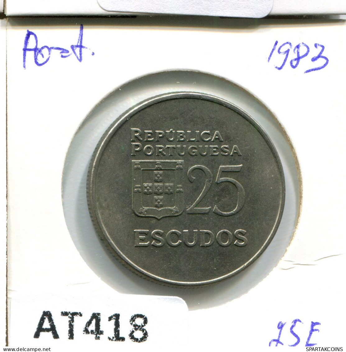 25 ESCUDOS 1983 PORTUGAL Coin #AT418.U.A - Portogallo