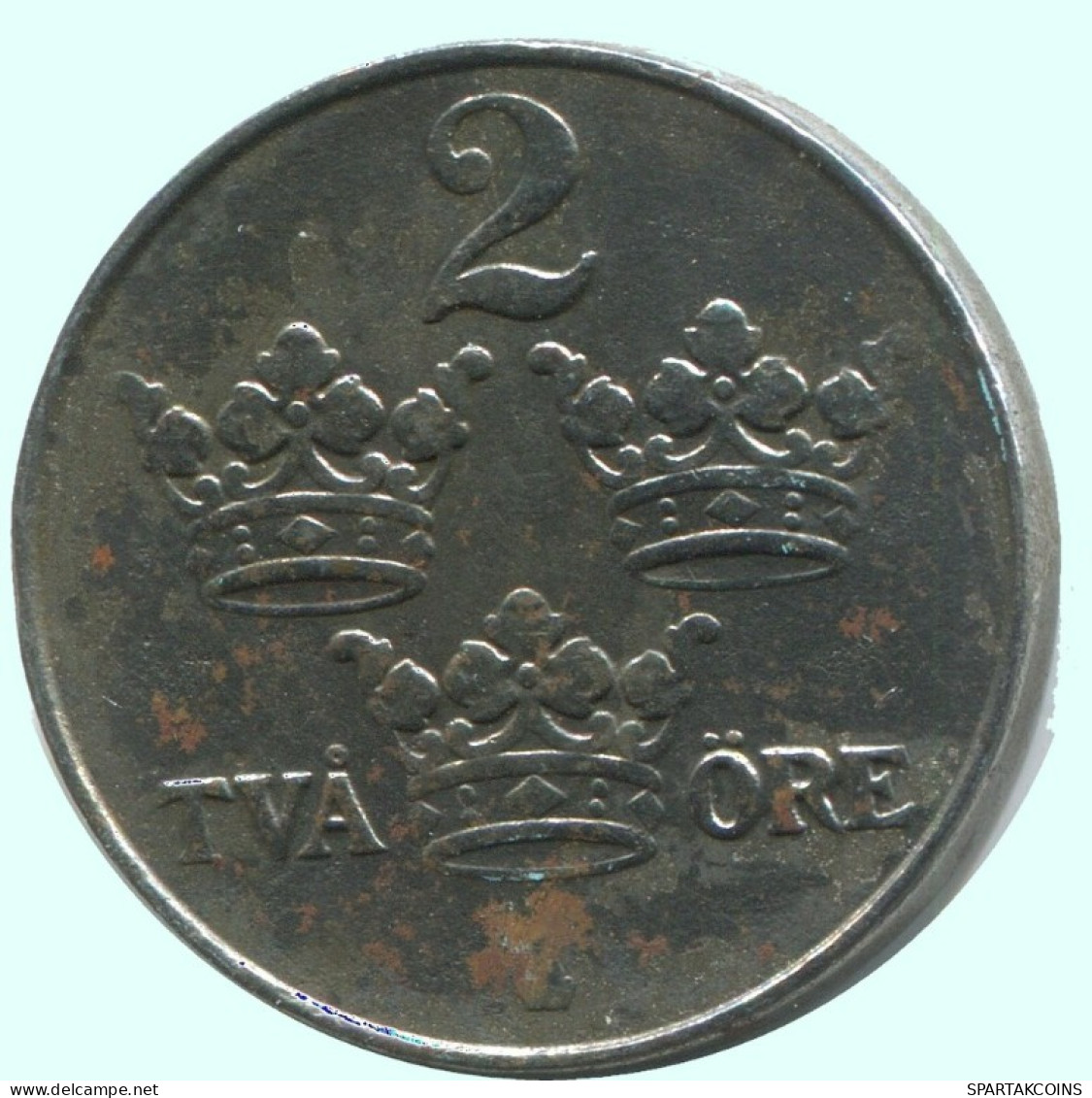 2 ORE 1917 SWEDEN Coin #AC785.2.U.A - Suède
