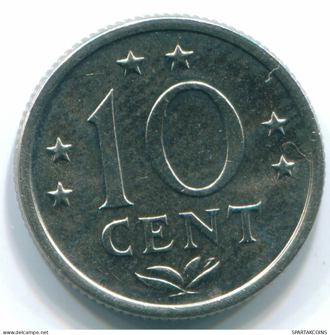 10 CENTS 1971 NIEDERLÄNDISCHE ANTILLEN Nickel Koloniale Münze #S13425.D.A - Antillas Neerlandesas
