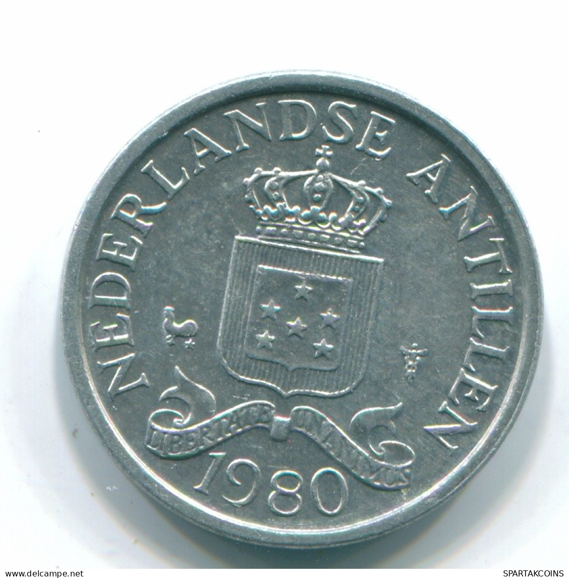 1 CENT 1980 NETHERLANDS ANTILLES Aluminium Colonial Coin #S11198.U.A - Netherlands Antilles