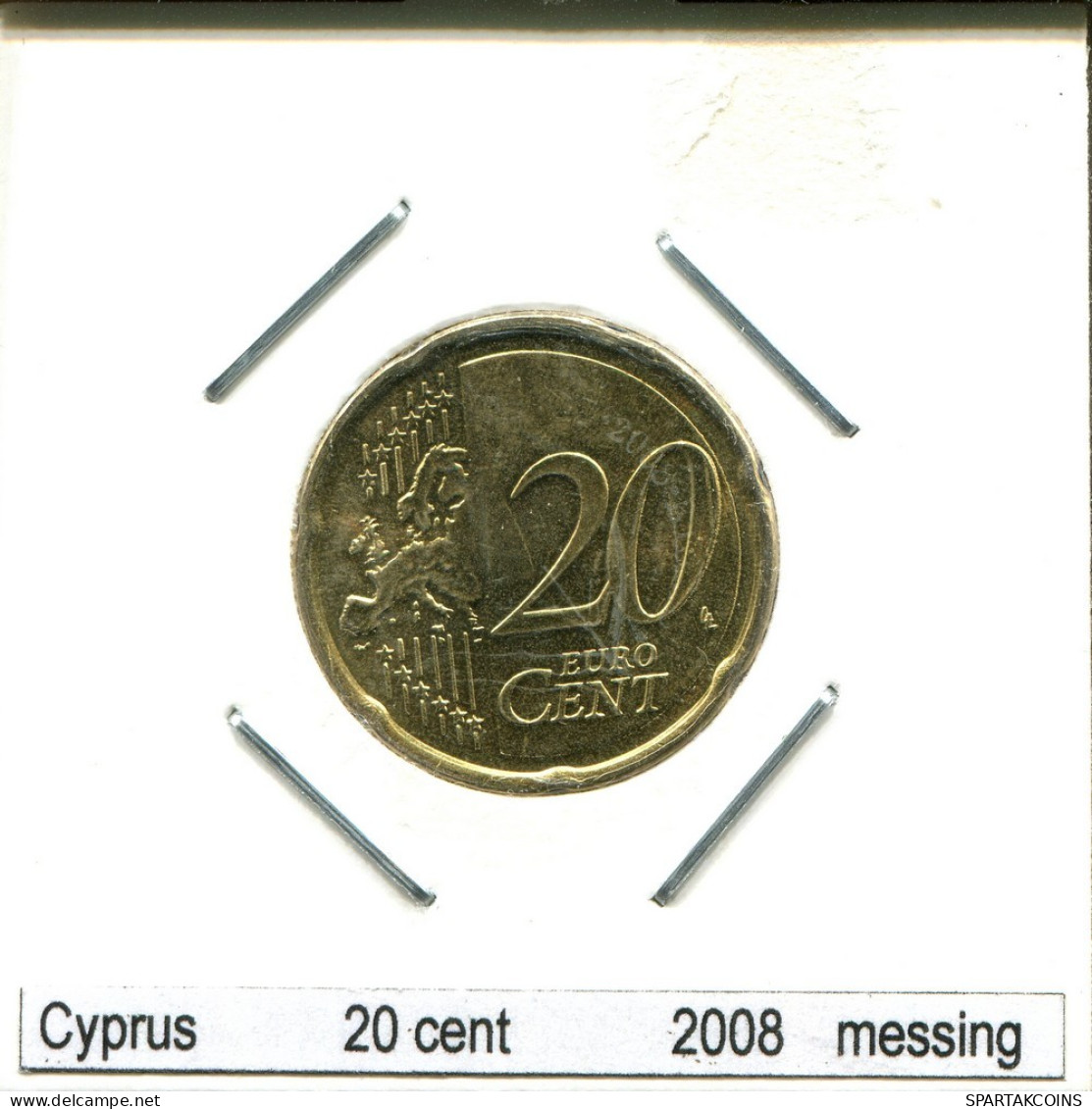 20 CENTS 2008 CHYPRE CYPRUS Pièce #AS470.F.A - Cipro