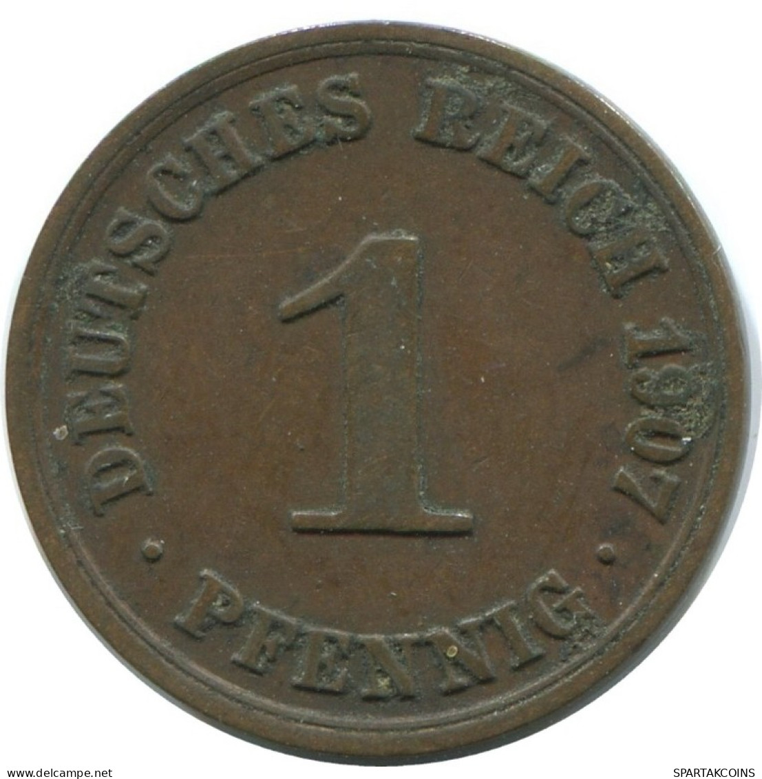 1 PFENNIG 1907 A GERMANY Coin #AE581.U.A - 1 Pfennig