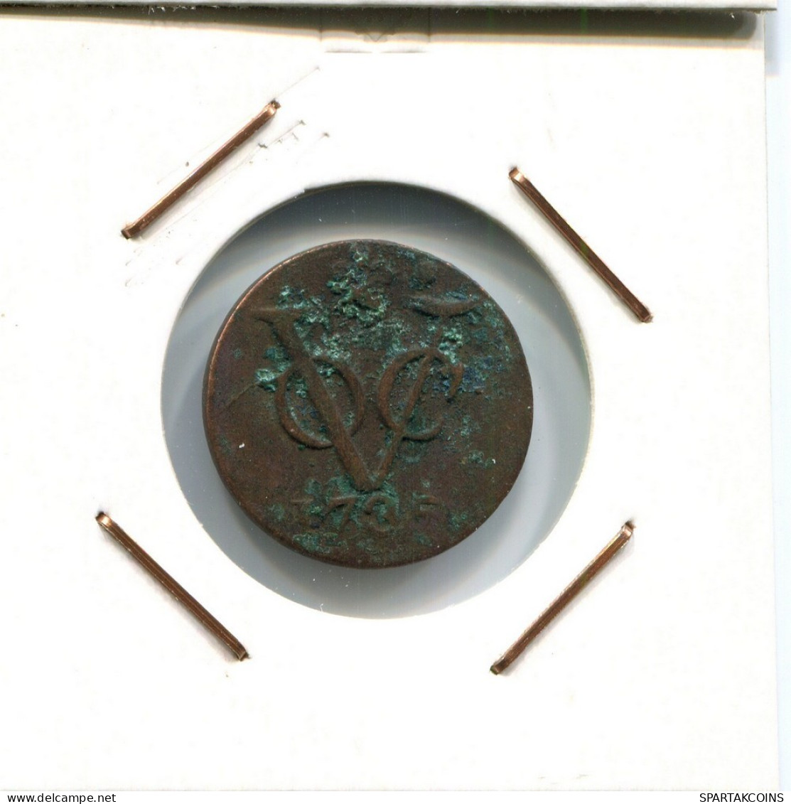 1735 HOLLAND VOC DUIT IINDES NÉERLANDAIS NETHERLANDS NEW YORK COLONIAL PENNY #VOC2375.7.F.A - Dutch East Indies