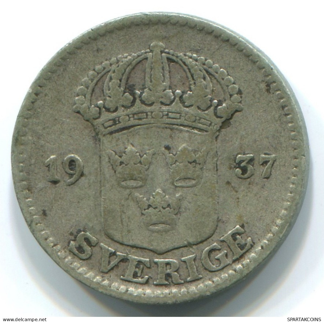 25 ORE 1937 SUECIA SWEDEN PLATA Moneda #WW1082.E.A - Schweden