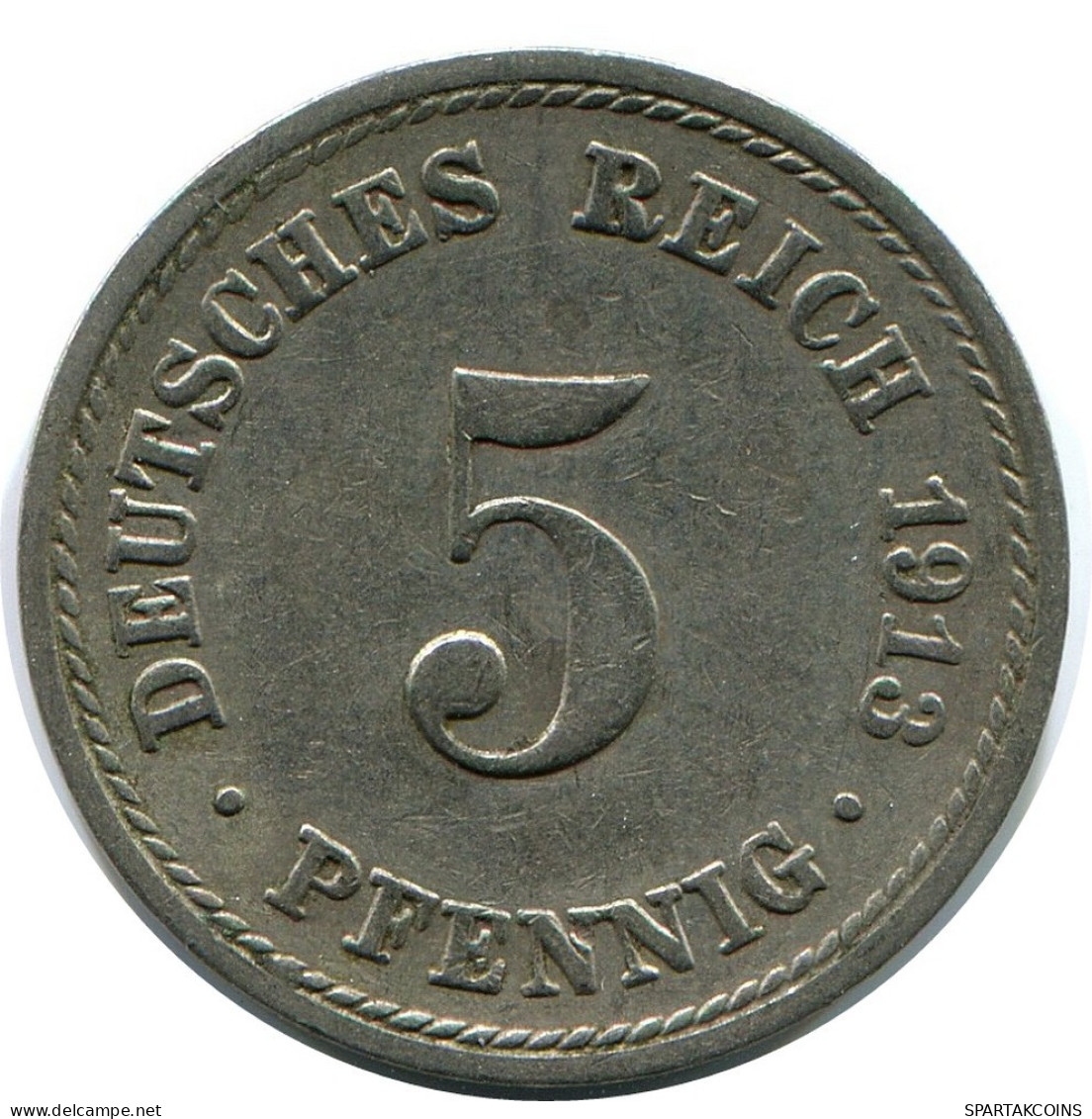 5 PFENNIG 1913 A ALEMANIA Moneda GERMANY #DB164.E.A - 5 Pfennig