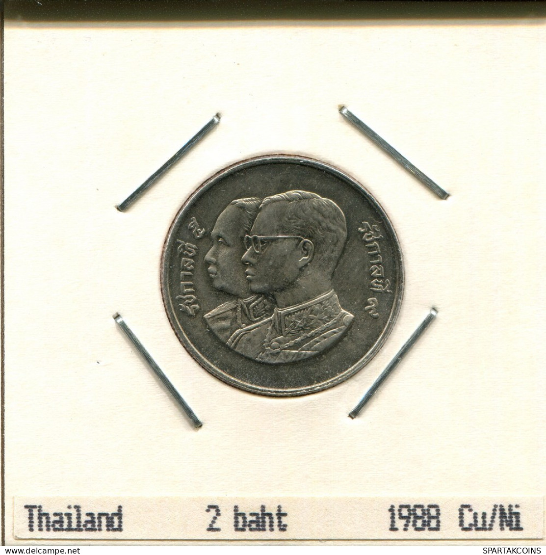 2 BAHT 1988 TAILANDESA THAILAND Moneda #AR996.E.A - Tailandia