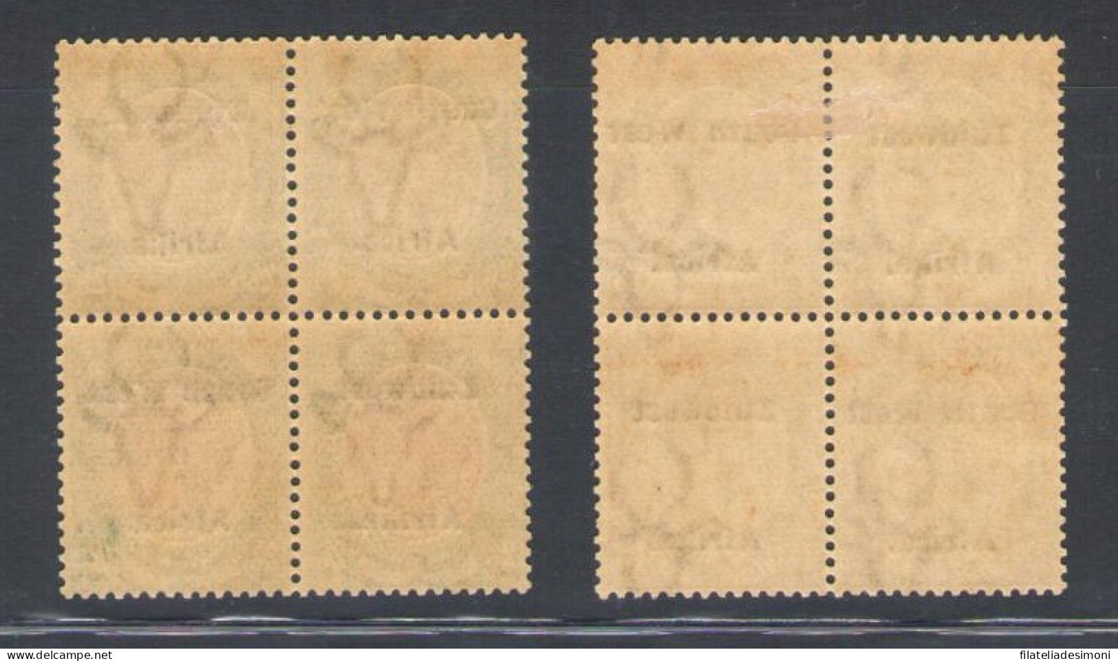 1923-26 South West Africa, Stanley Gibbons N. 36/37 - Blocco Di Quattro - MH* - Andere & Zonder Classificatie