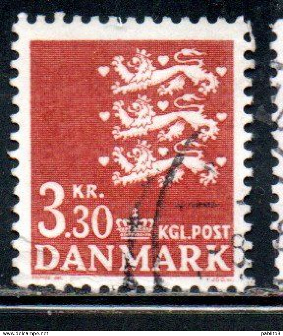 DANEMARK DANMARK DENMARK DANIMARCA 1979 1982 1981 SMALL STATE SEAL 3.30k USED USATO OBLITERE' - Oblitérés