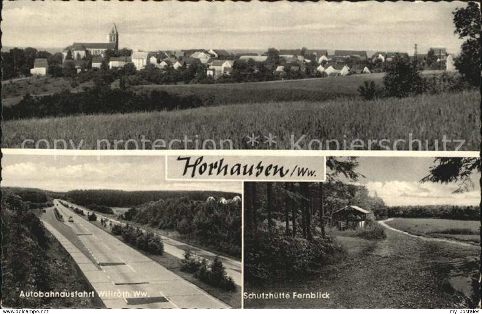 72506704 Horhausen Westerwald Autobahnausfahrt Willroth Schutzhuette Fernblick H - Other & Unclassified