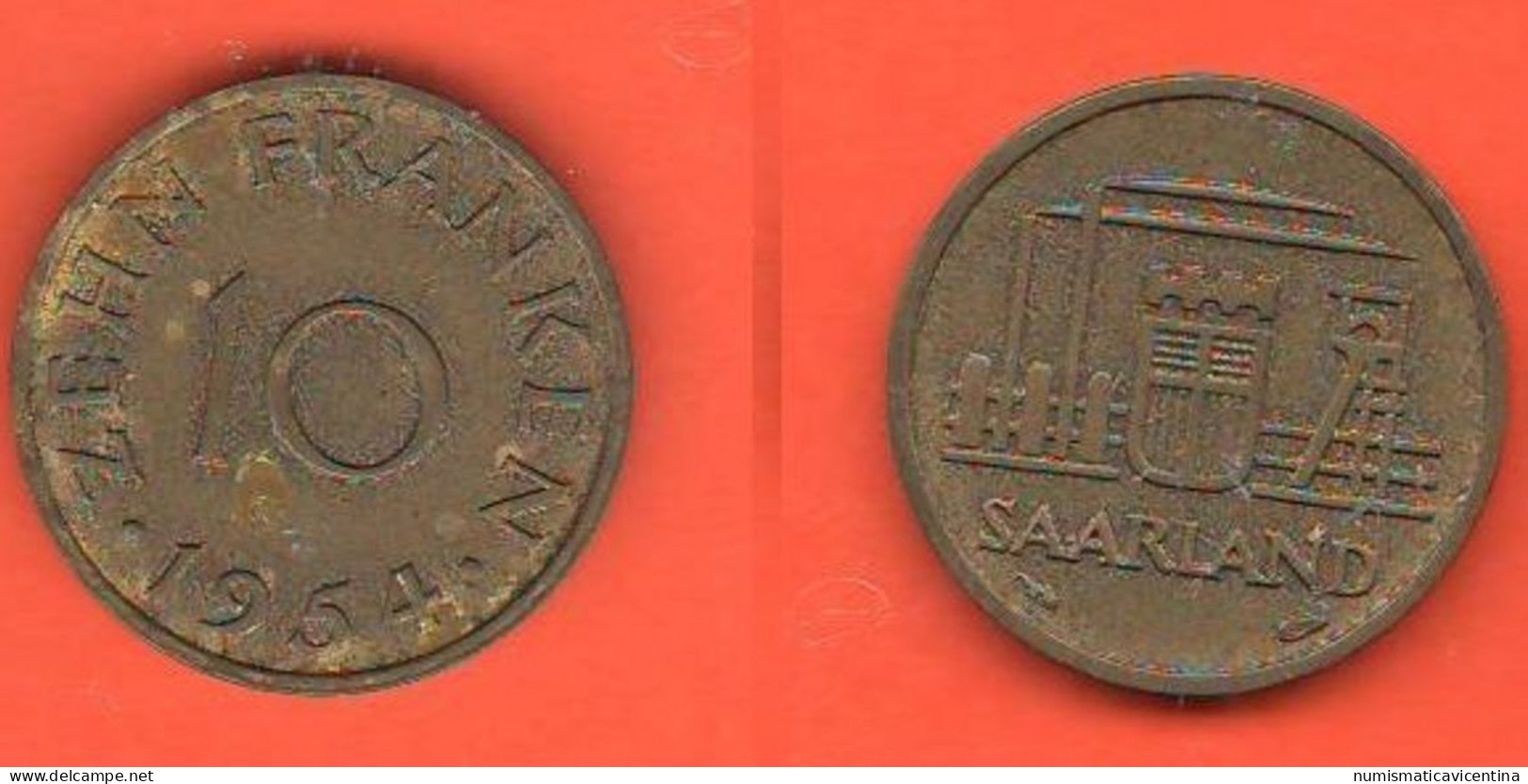 Saarland 10 Franken 1945 Sarre - 10 Franken