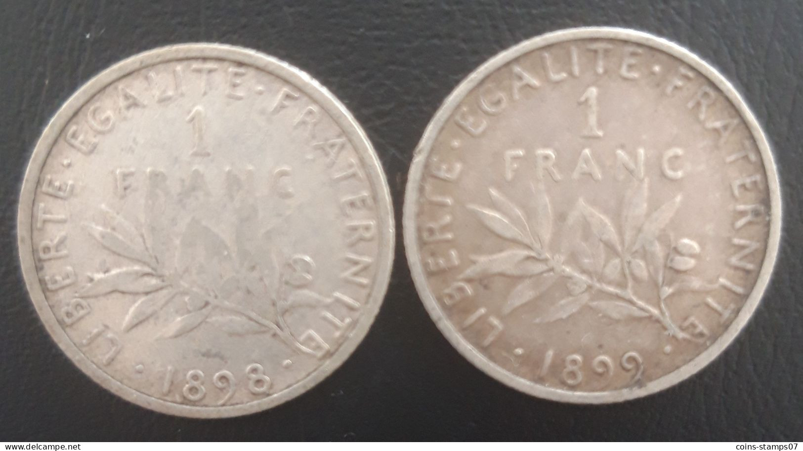 France - Lot 1 Franc Semeuse 1898 Et 1899 - 1 Franc