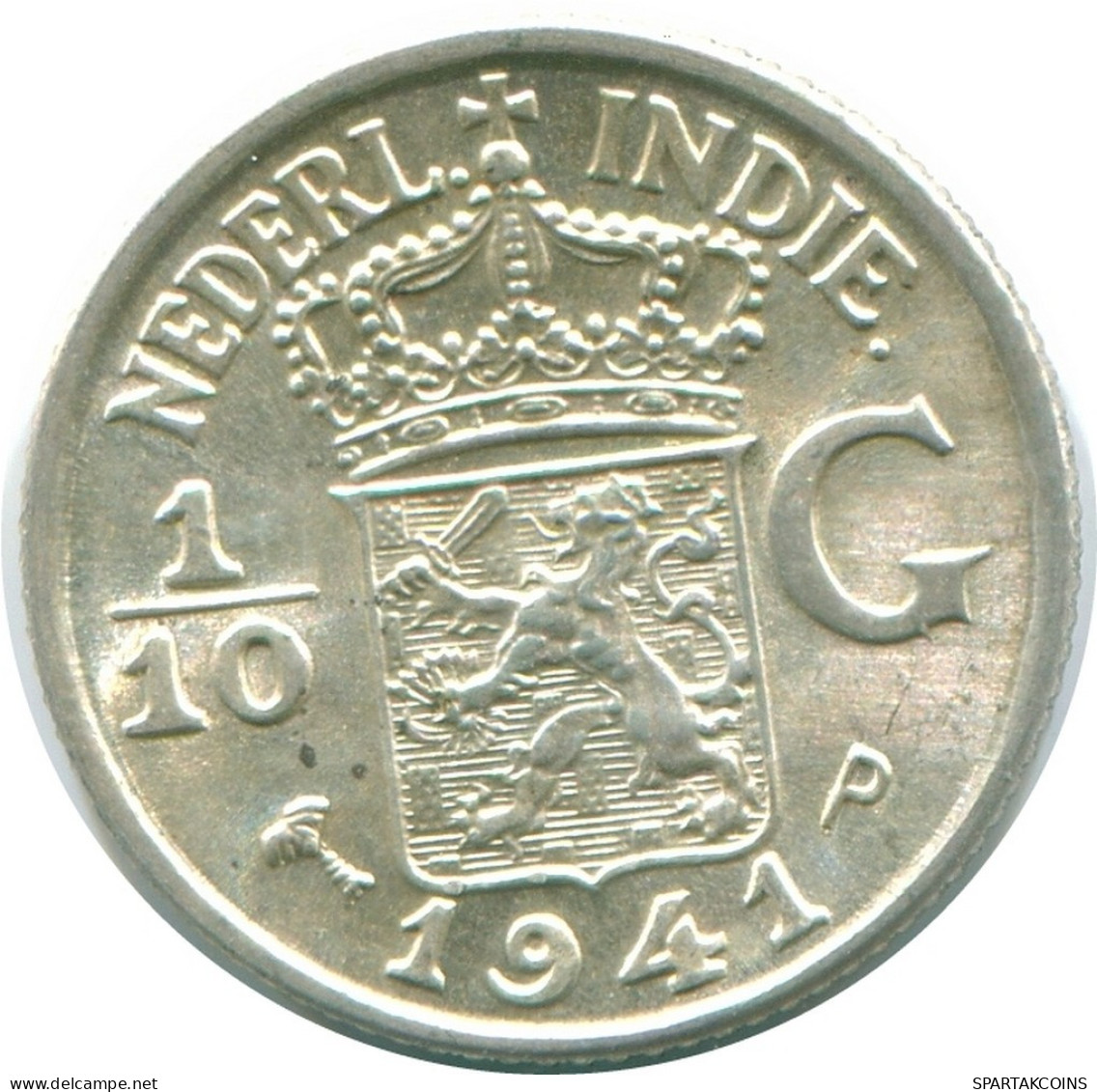 1/10 GULDEN 1941 P INDIAS ORIENTALES DE LOS PAÍSES BAJOS PLATA #NL13756.3.E.A - Dutch East Indies
