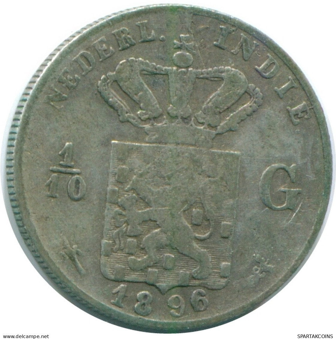 1/10 GULDEN 1896 INDIAS ORIENTALES DE LOS PAÍSES BAJOS PLATA #NL13199.3.E.A - Indes Néerlandaises