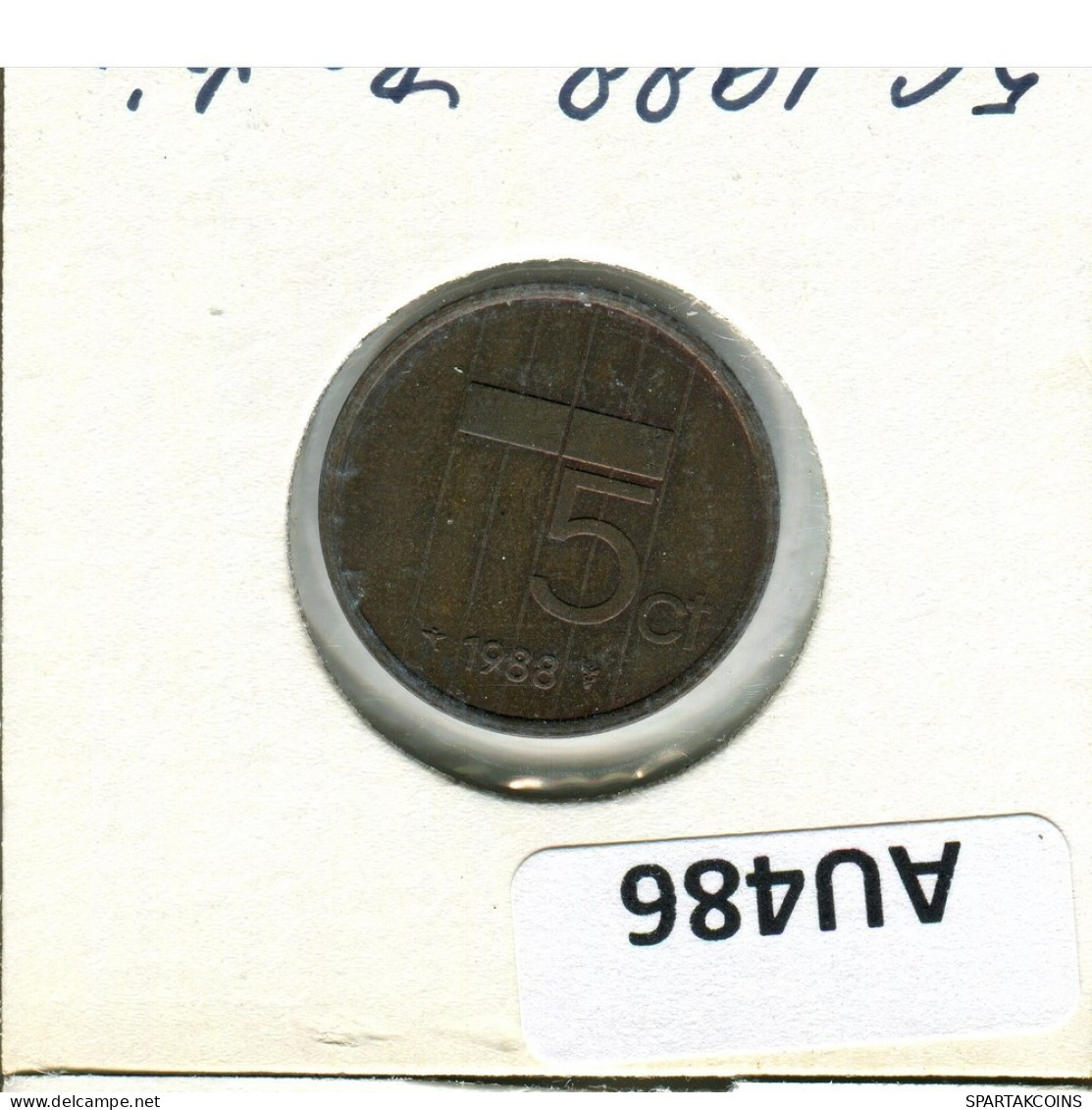 5 CENTS 1988 NÉERLANDAIS NETHERLANDS Pièce #AU486.F.A - 1980-2001 : Beatrix