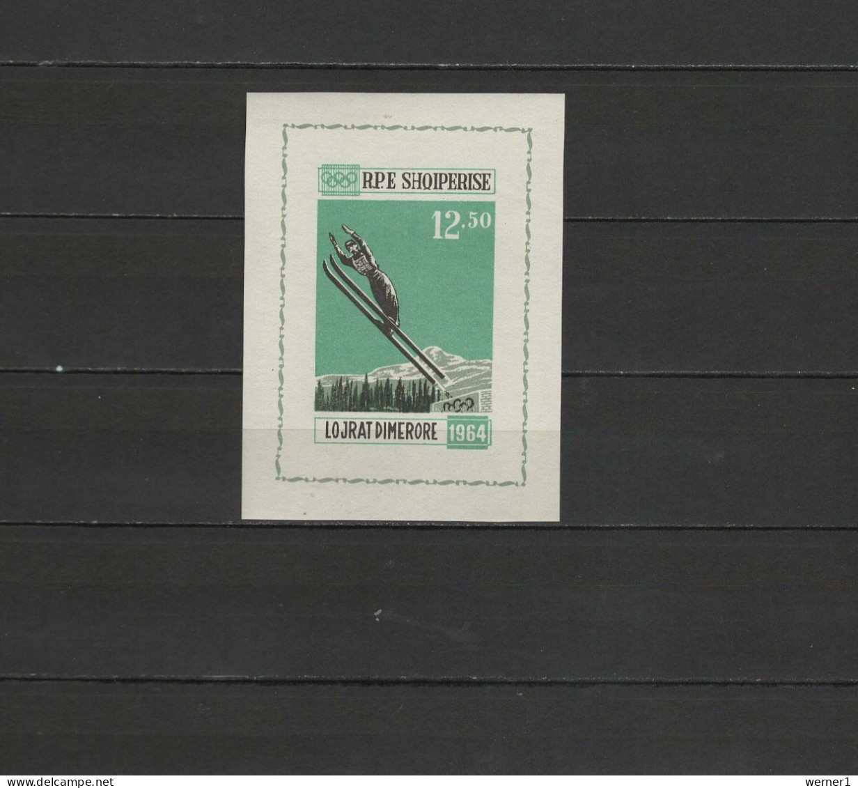 Albania 1963 Olympic Games Innsbruck S/s Imperf. MNH -scarce- - Winter 1964: Innsbruck