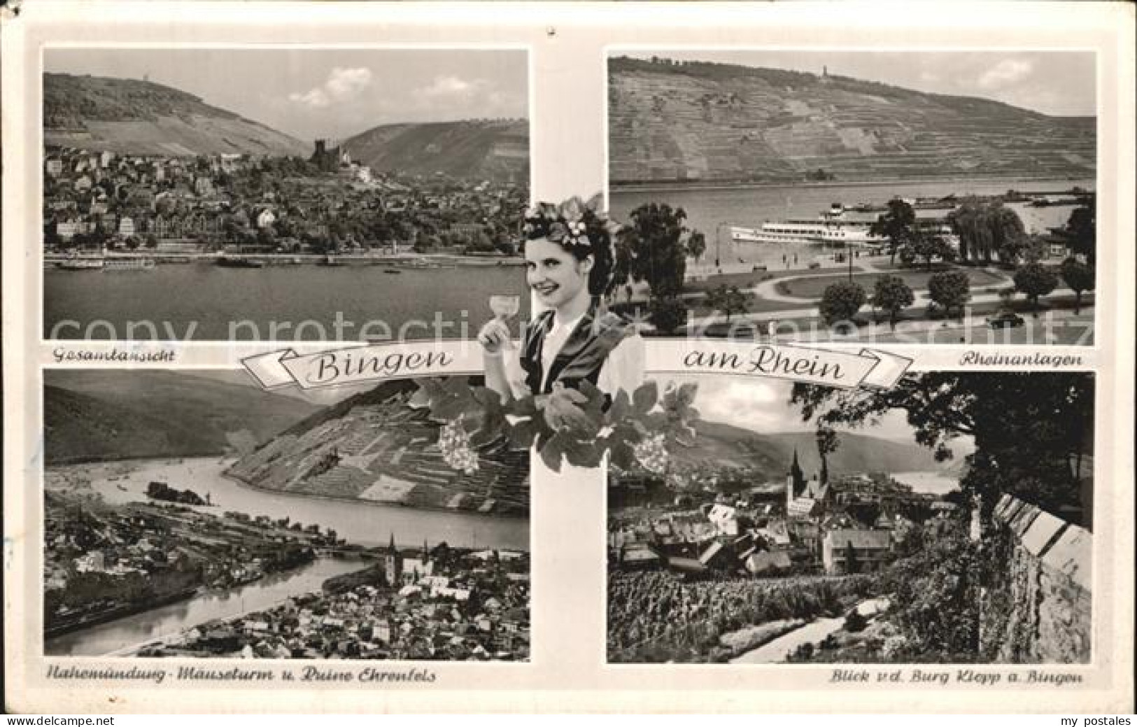 72506595 Bingen Rhein Rheinanlagen Maeuseturm Ruine Ehrenfels Burg Klopp Bingen - Bingen