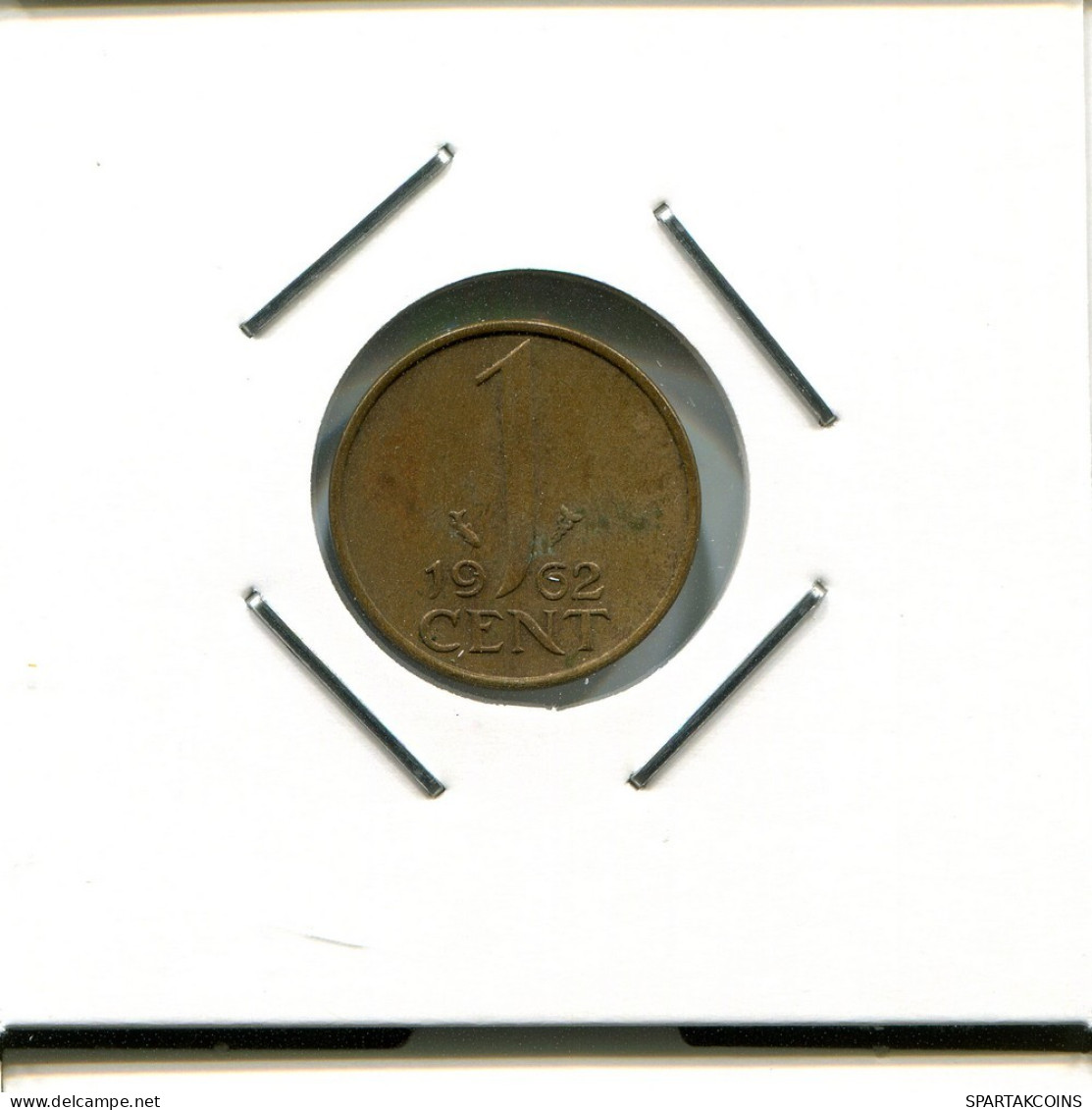 1 CENT 1962 NIEDERLANDE NETHERLANDS Münze #AR529.D.A - 1948-1980: Juliana