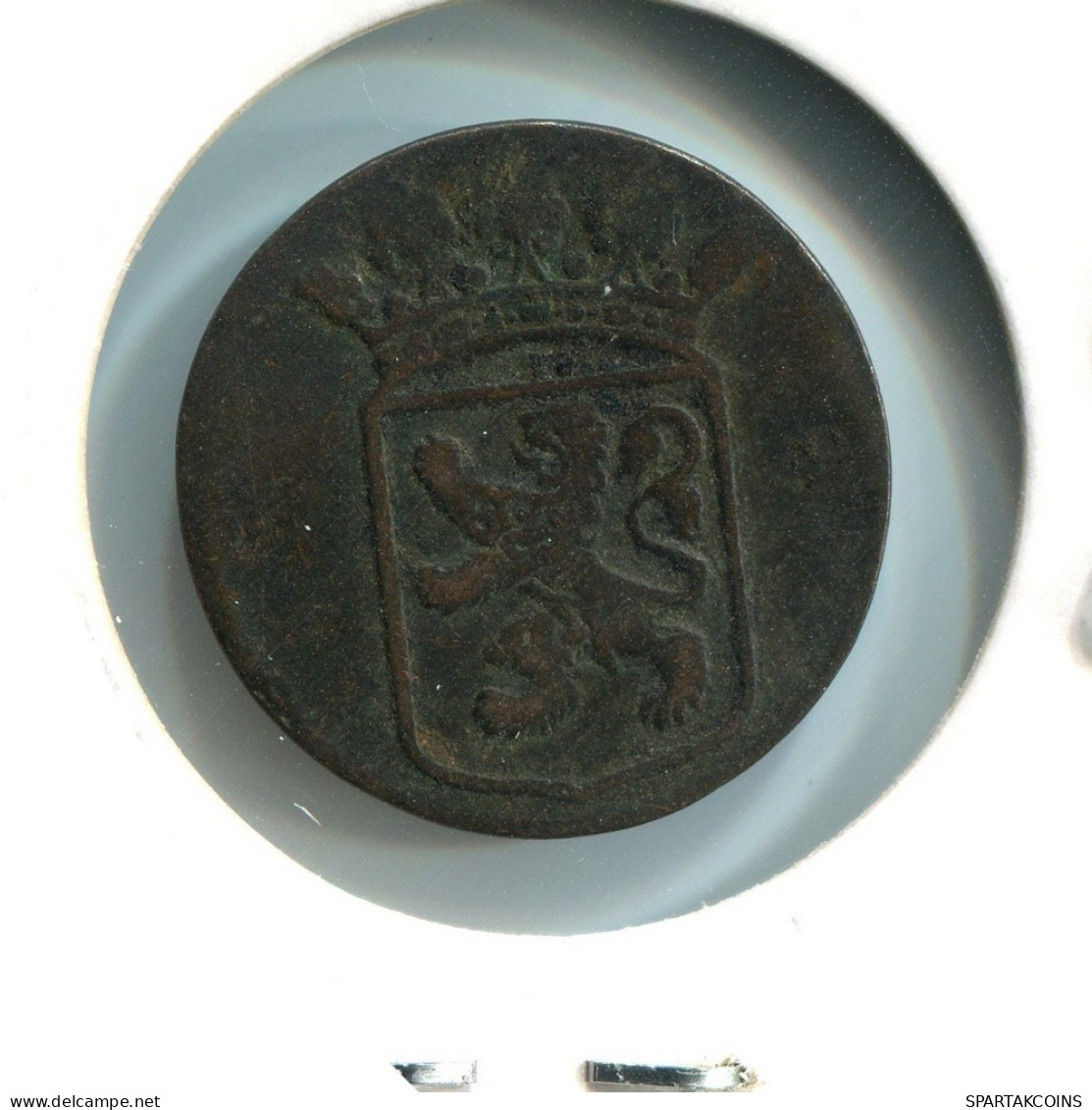 1744 HOLLAND VOC DUIT INDES NÉERLANDAIS NETHERLANDS NEW YORK COLONIAL PENNY #VOC1869.10.F.A - Niederländisch-Indien