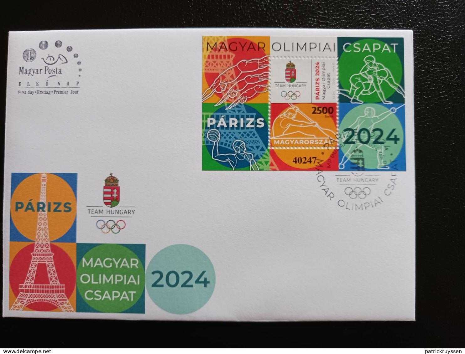 Hungary 2024 Hongrie 33rd Summer Olympic Games PARIS Sport Eiffel Tower Ms1v FDC - Unused Stamps
