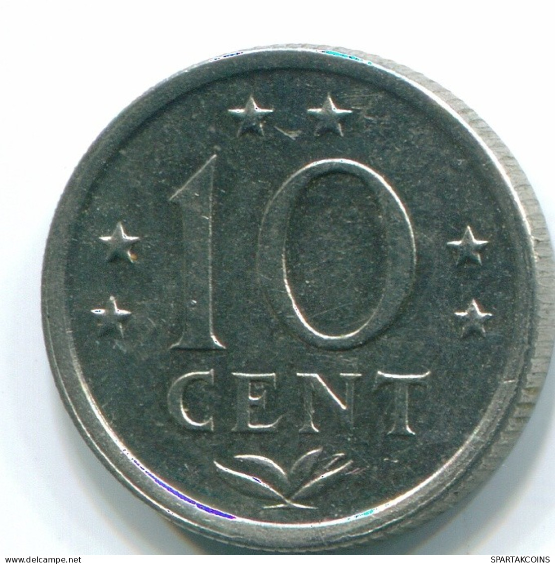 10 CENTS 1971 NETHERLANDS ANTILLES Nickel Colonial Coin #S13468.U.A - Niederländische Antillen