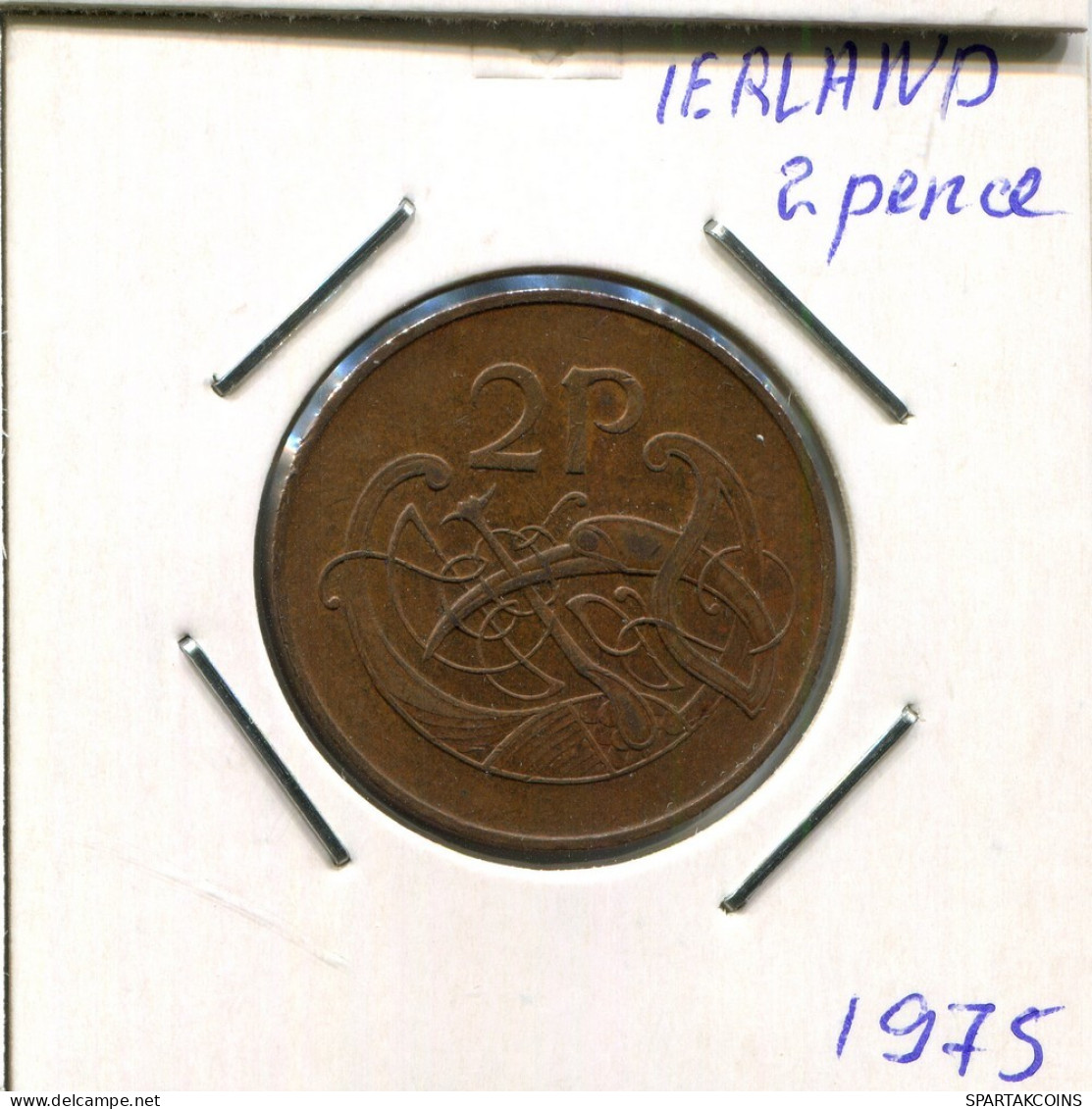 2 PENCE 1975 IRLANDA IRELAND Moneda #AR594.E.A - Irlande