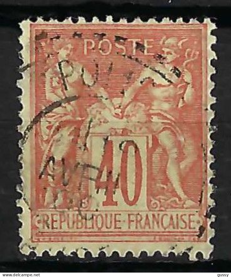 FRANCE Classique, B Obl. CAD Perlés: Polisy (Aube) Sur Y&T 94 - 1876-1898 Sage (Type II)