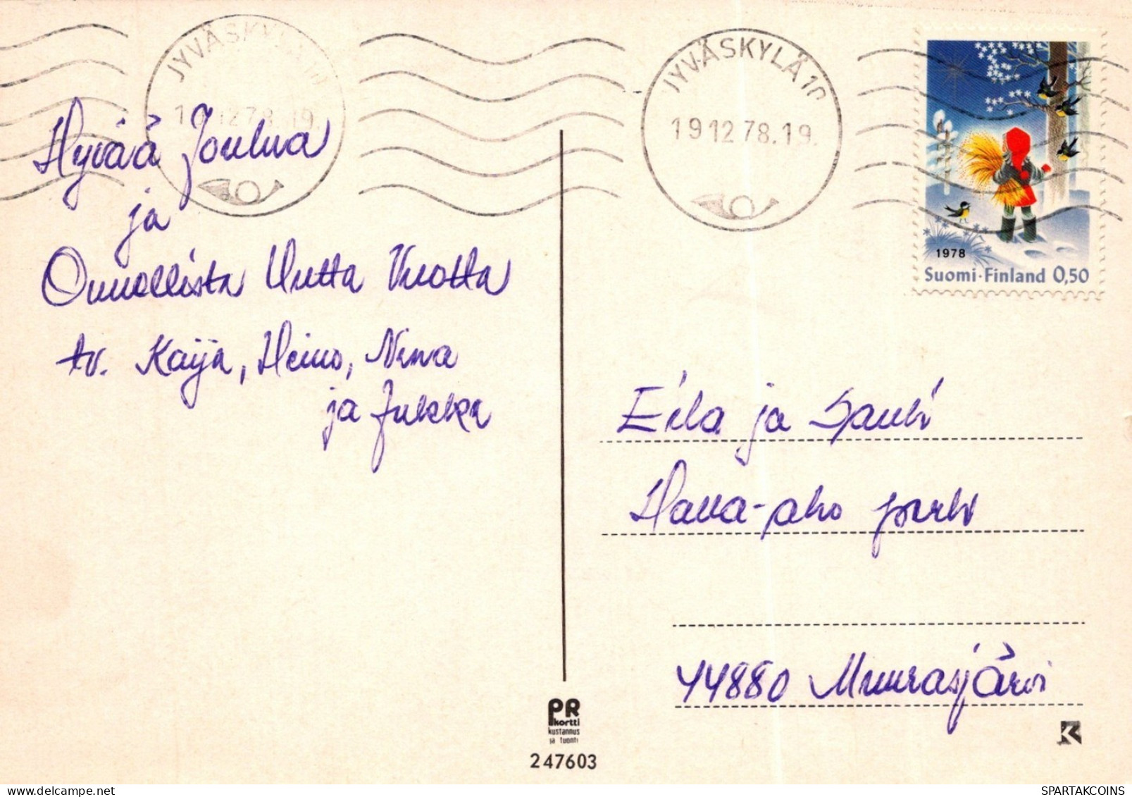 WEIHNACHTSMANN SANTA CLAUS WEIHNACHTSFERIEN Vintage Postkarte CPSM #PAJ587.A - Santa Claus