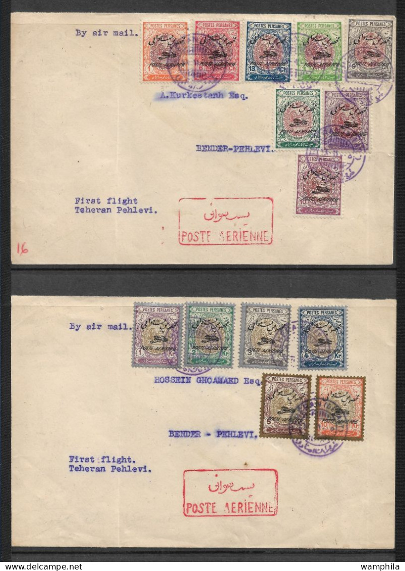 Iran 1927 Lettre, 1° Courrier Aérien Téhéran-Pehlevi. - Iran