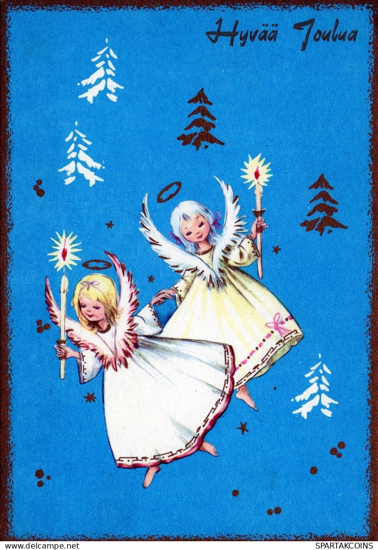 ANGELO Buon Anno Natale Vintage Cartolina CPSM #PAH885.A - Anges
