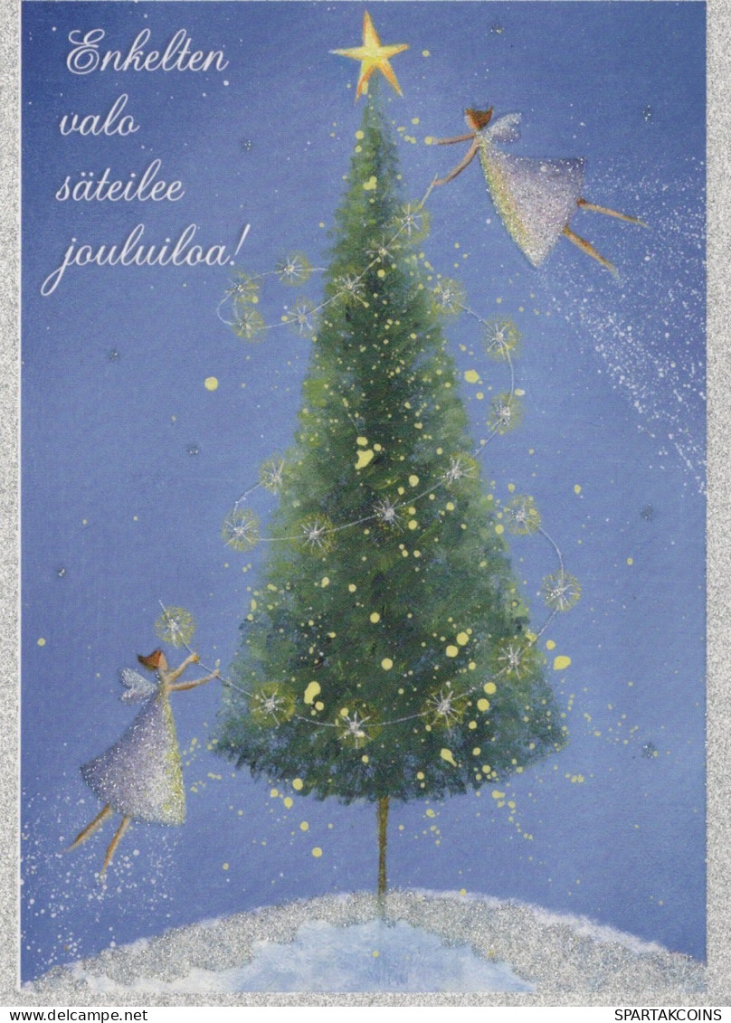 ENGEL WEIHNACHTSFERIEN Feiern & Feste Vintage Ansichtskarte Postkarte CPSM #PAH862.A - Anges