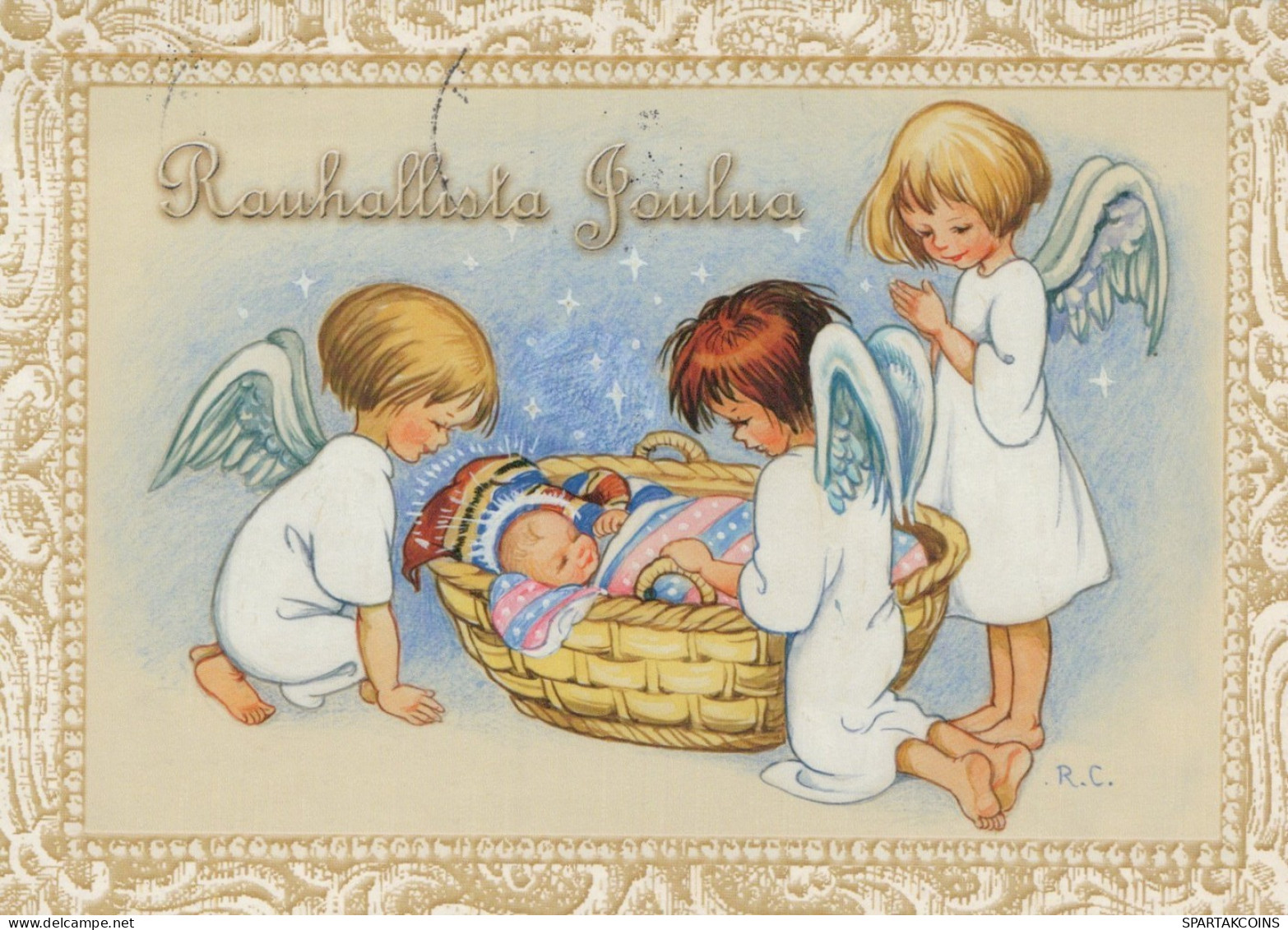 ENGEL WEIHNACHTSFERIEN Feiern & Feste Vintage Ansichtskarte Postkarte CPSM #PAH762.A - Anges