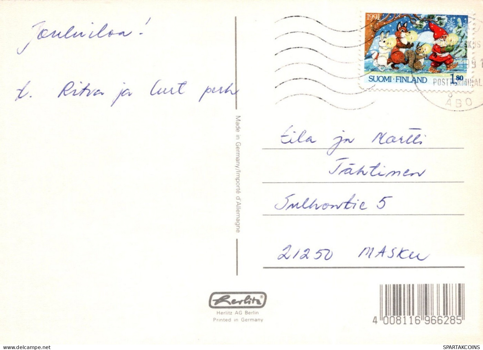ÁNGEL NAVIDAD Vintage Tarjeta Postal CPSM #PAH794.A - Anges