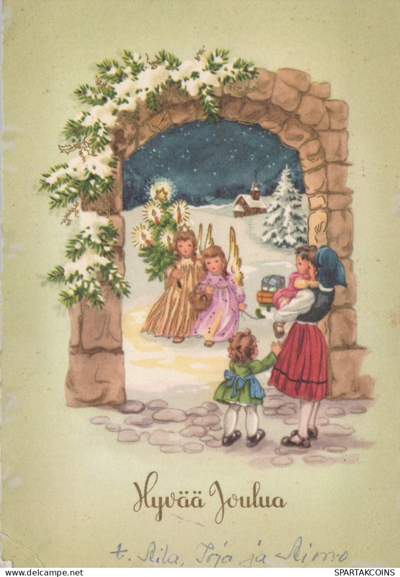 ÁNGEL NAVIDAD Vintage Tarjeta Postal CPSM #PAH659.A - Anges