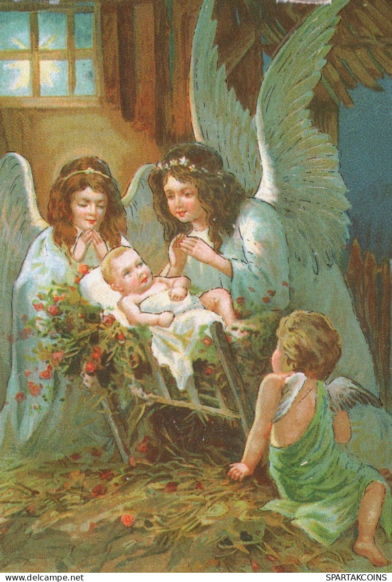 ANGEL CHRISTMAS Holidays Vintage Postcard CPSM #PAH578.A - Engel