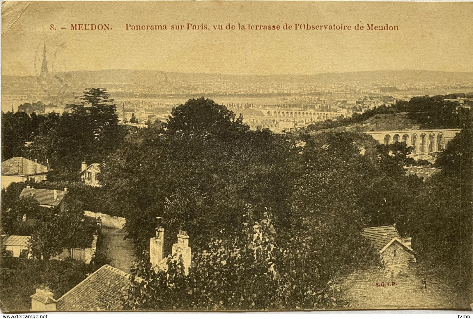 CPA (Hauts De Seine) MEUDON. Panorama Sur Paris, Vu De La Terrasse De L'observatoire De Meudon - Meudon