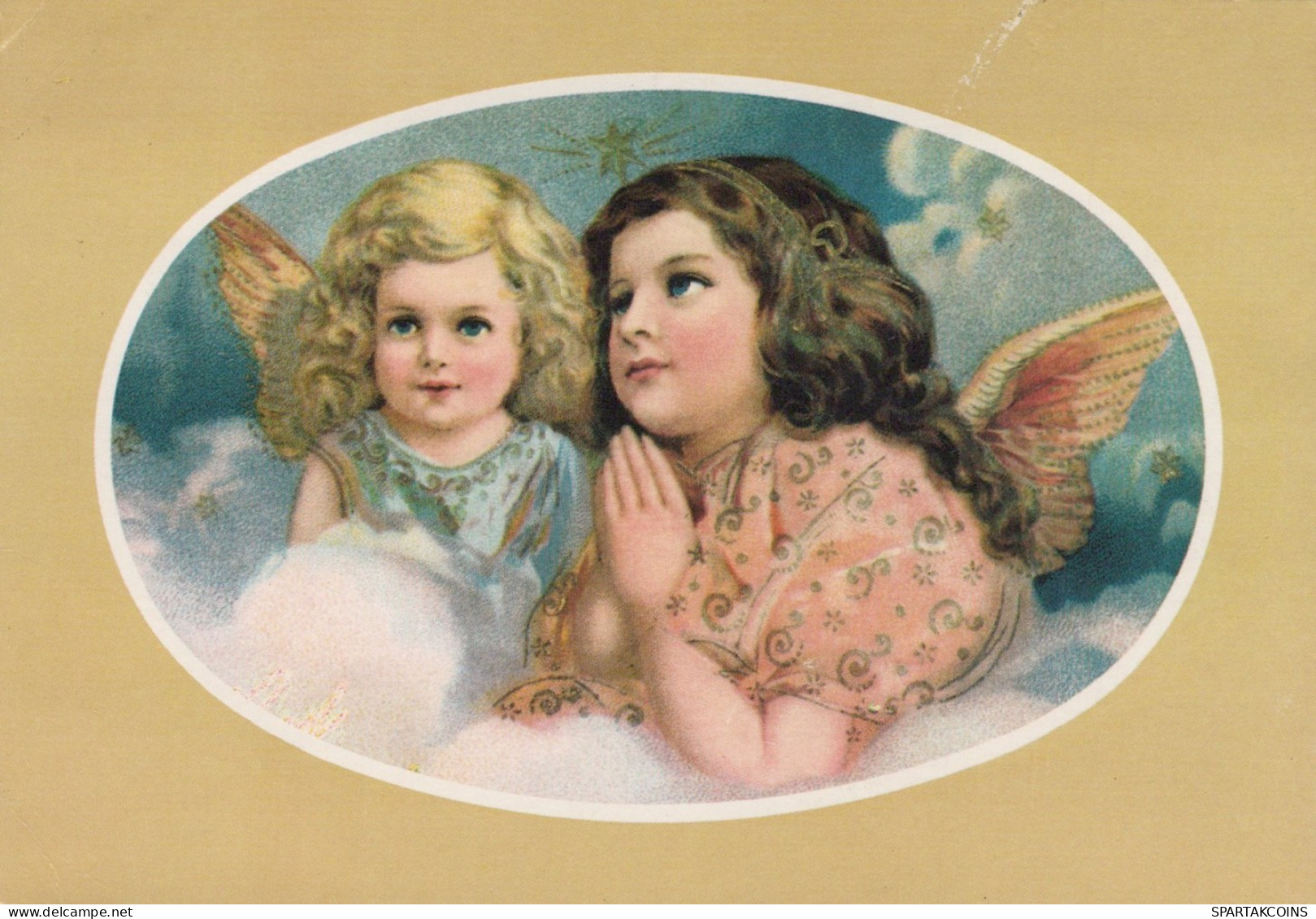 ENGEL WEIHNACHTSFERIEN Feiern & Feste Vintage Ansichtskarte Postkarte CPSM #PAH048.A - Engel