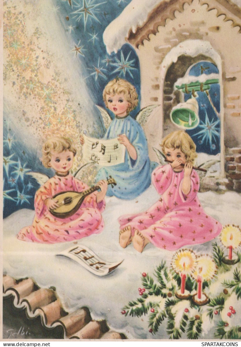 ENGEL WEIHNACHTSFERIEN Feiern & Feste Vintage Ansichtskarte Postkarte CPSM #PAG992.A - Angels