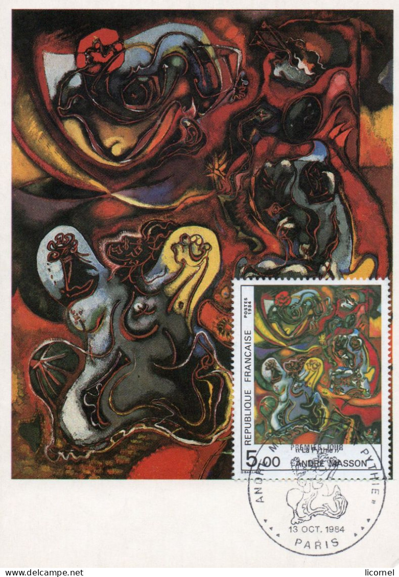 Carte  Maxi  1984 Premier Jour /ANDRE MASSON - 1980-1989