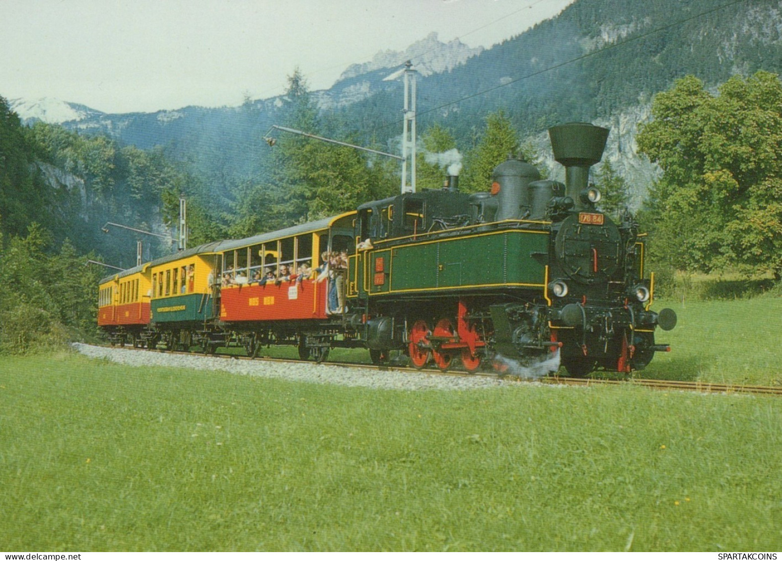 ZUG Schienenverkehr Eisenbahnen Vintage Ansichtskarte Postkarte CPSM #PAA817.A - Treni