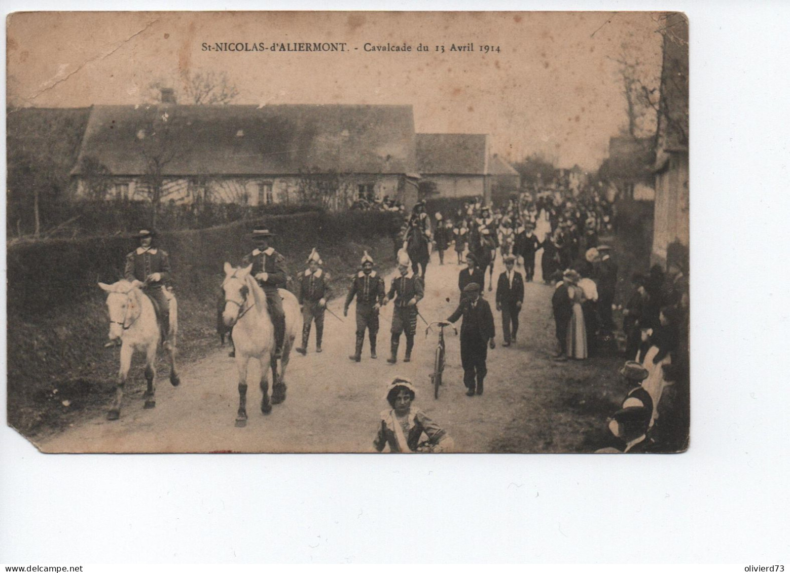 Cpa - 76 - Saint Nicolas D'Aliermont - Cavalcade Du 13 Avril 1914 -  A VOIR - Other & Unclassified