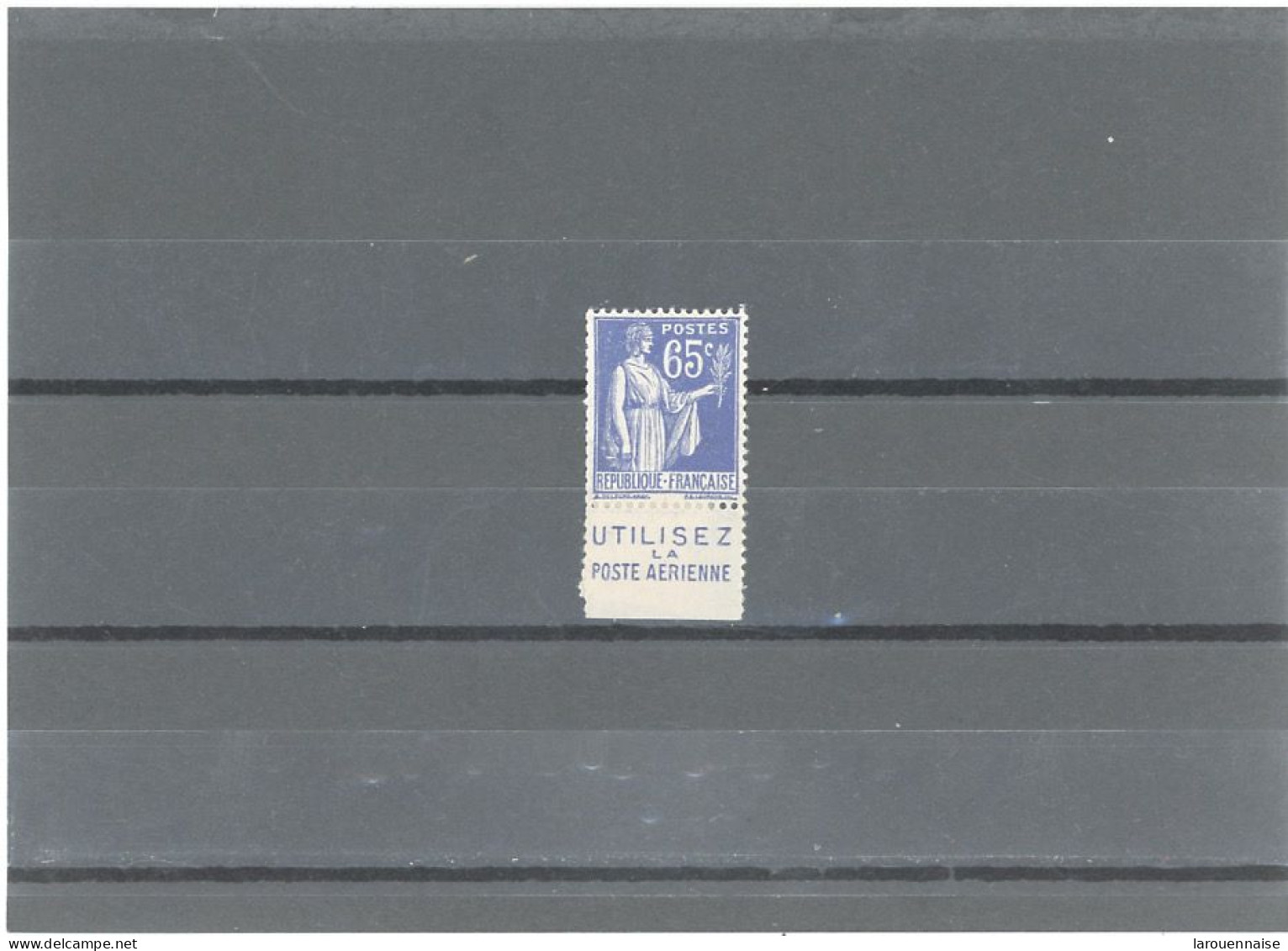 BANDE PUB- N°365 TYPE II -PAIX 65c BLEU - N*- PUB -POSTE AÉRIENNE  -MAURY 247 - Unused Stamps