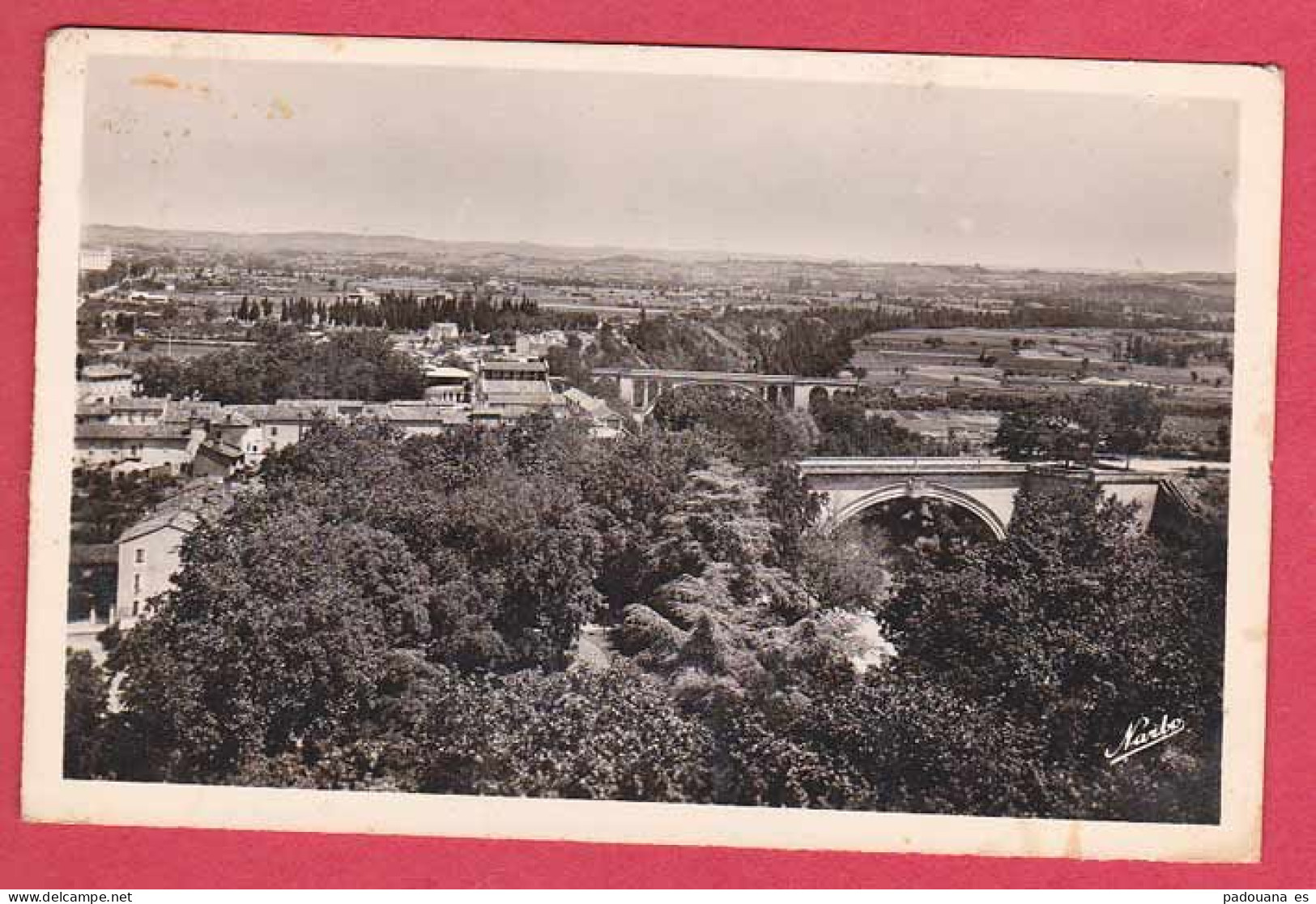 AD742  81  TARN  LAVAUR LES DEUX PONTS EN 1950 -- - Lavaur