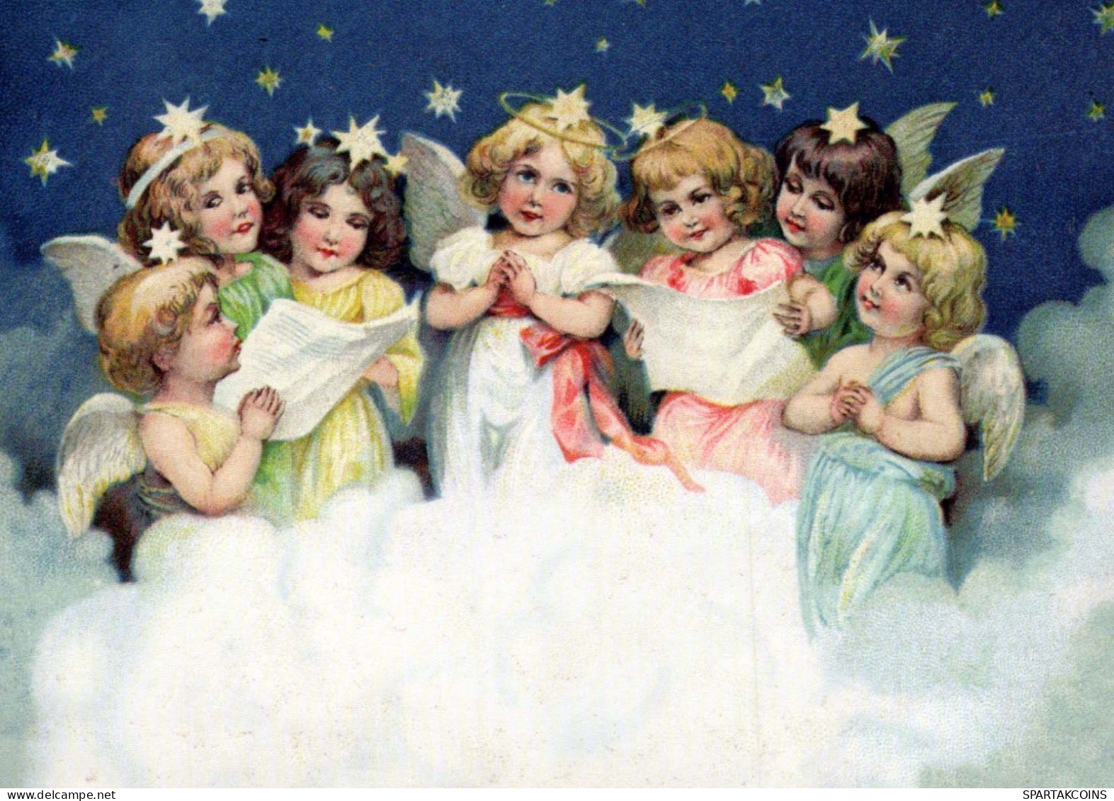 ENGEL Neujahr Weihnachten Vintage Ansichtskarte Postkarte CPSM #PAS773.A - Angels