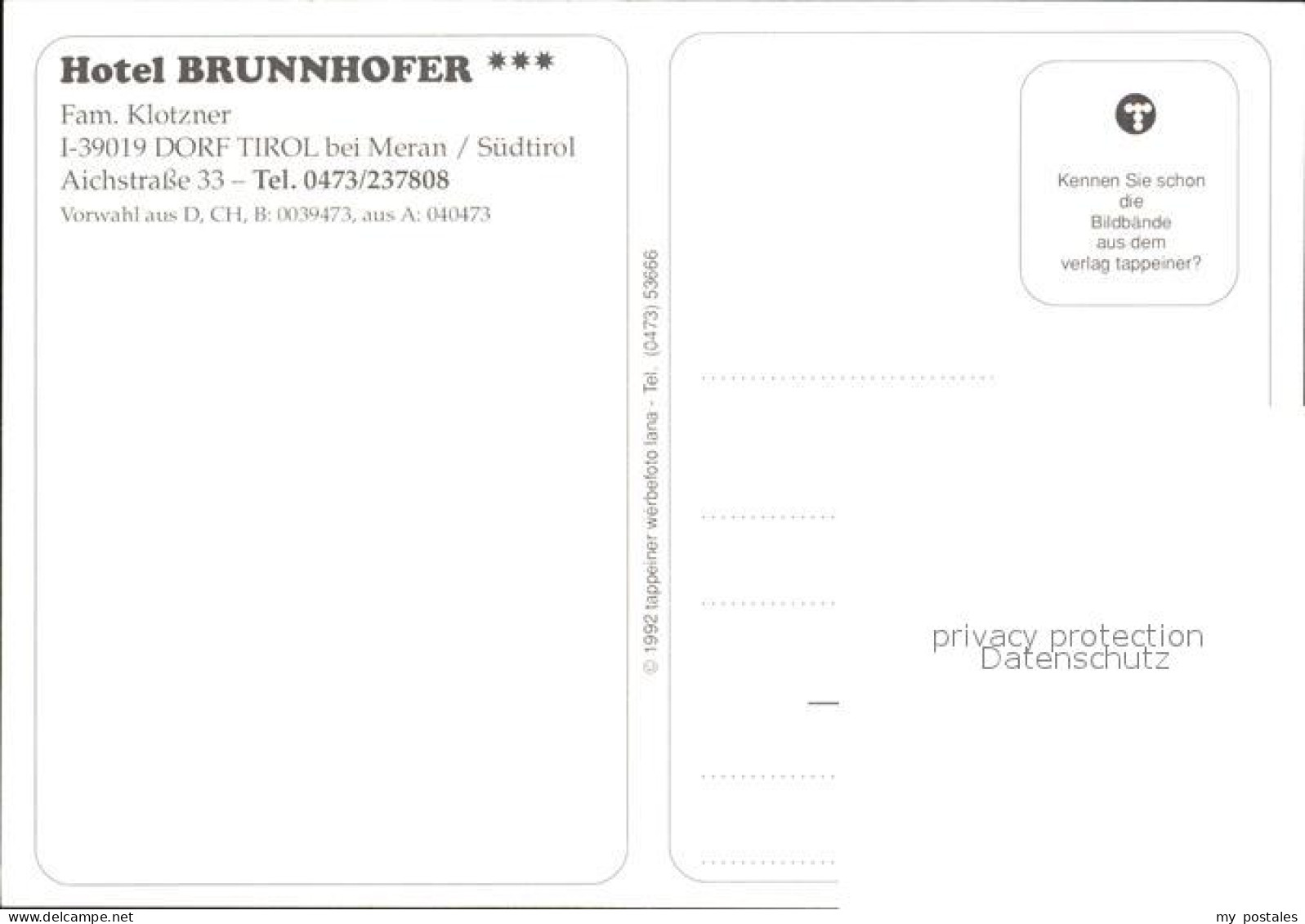 72506207 Dorf Tirol Hotel Brunnhofer  Firenze - Other & Unclassified