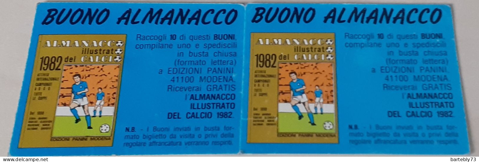 N°2 Buoni Almanacco Figurine Calciatori Panini (1981/82) - Other & Unclassified